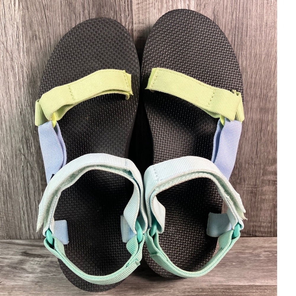 Teva Flatform Universal Pastel Multi Color Platform Sandals Womens 8 1090969 - Picture 6 of 7